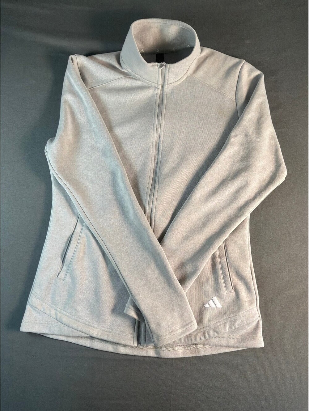 Adidas Women's Light Gray Full Zip Jacket Size Small